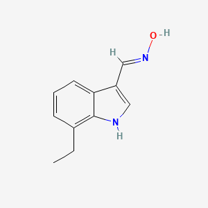 molecular formula C11H12N2O B2869946 N-[(7-ethyl-1H-indol-3-yl)methylidene]hydroxylamine CAS No. 790263-81-9