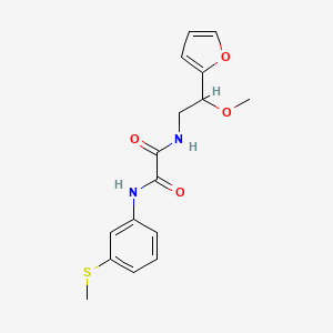 molecular formula C16H18N2O4S B2869968 N-[2-(furan-2-yl)-2-methoxyethyl]-N'-[3-(methylsulfanyl)phenyl]ethanediamide CAS No. 1795456-14-2