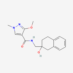 molecular formula C17H21N3O3 B2869969 N-[(2-hydroxy-1,2,3,4-tetrahydronaphthalen-2-yl)methyl]-3-methoxy-1-methyl-1H-pyrazole-4-carboxamide CAS No. 1421509-32-1