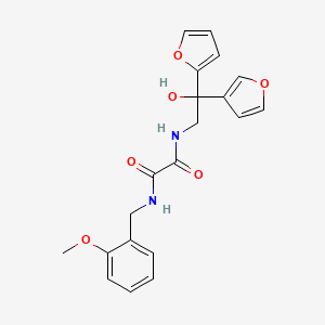 molecular formula C20H20N2O6 B2870009 N-[2-(furan-2-yl)-2-(furan-3-yl)-2-hydroxyethyl]-N'-[(2-methoxyphenyl)methyl]ethanediamide CAS No. 2034622-13-2