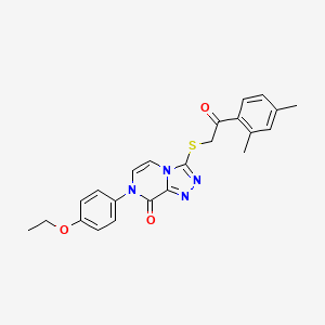 B2870018 3-((2-(2,4-dimethylphenyl)-2-oxoethyl)thio)-7-(4-ethoxyphenyl)-[1,2,4]triazolo[4,3-a]pyrazin-8(7H)-one CAS No. 1242997-09-6