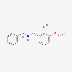B2870040 2-Ethoxy-6-{[(1-phenylethyl)amino]methyl}phenol CAS No. 1019491-78-1