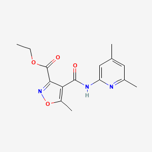 molecular formula C15H17N3O4 B2870081 ethyl 4-[(4,6-dimethylpyridin-2-yl)carbamoyl]-5-methyl-1,2-oxazole-3-carboxylate CAS No. 174454-37-6