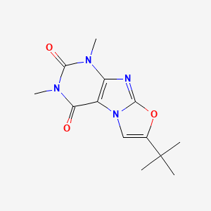 molecular formula C13H16N4O3 B2870106 7-(tert-butyl)-1,3-dimethyloxazolo[2,3-f]purine-2,4(1H,3H)-dione CAS No. 899737-99-6