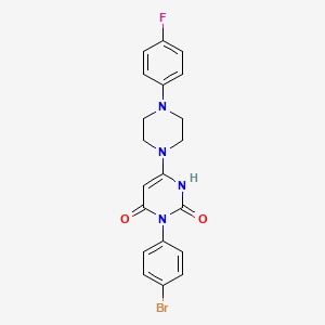 3-(4-bromophenyl)-6-(4-(4-fluorophenyl)piperazin-1-yl)pyrimidine-2,4(1H,3H)-dione