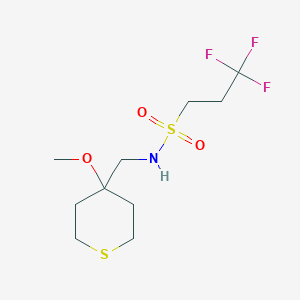 3,3,3-trifluoro-N-((4-methoxytetrahydro-2H-thiopyran-4-yl)methyl)propane-1-sulfonamide