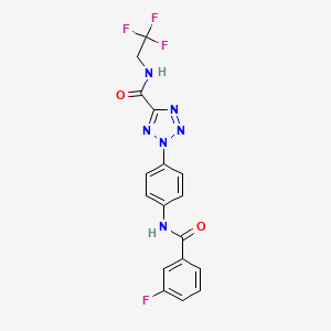 2-(4-(3-fluorobenzamido)phenyl)-N-(2,2,2-trifluoroethyl)-2H-tetrazole-5-carboxamide