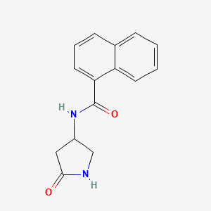 molecular formula C15H14N2O2 B2870198 N-(5-oxopyrrolidin-3-yl)-1-naphthamide CAS No. 1351590-19-6
