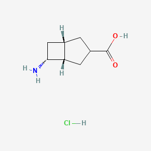 molecular formula C8H14ClNO2 B2870230 (1S,5S,6R)-6-Aminobicyclo[3.2.0]heptane-3-carboxylic acid;hydrochloride CAS No. 2137433-63-5