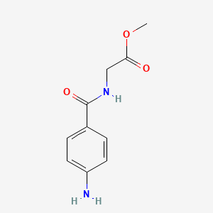 molecular formula C10H12N2O3 B2870261 methyl [(4-aminobenzoyl)amino]acetate hydrochloride CAS No. 5259-86-9