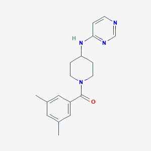 molecular formula C18H22N4O B2870263 N-[1-(3,5-dimethylbenzoyl)piperidin-4-yl]pyrimidin-4-amine CAS No. 2415519-60-5