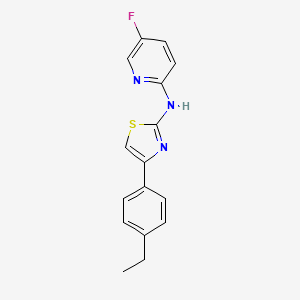 molecular formula C16H14FN3S B2870296 N-[4-(4-ethylphenyl)-1,3-thiazol-2-yl]-5-fluoropyridin-2-amine CAS No. 1251674-38-0