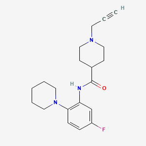 molecular formula C20H26FN3O B2870301 N-[5-fluoro-2-(piperidin-1-yl)phenyl]-1-(prop-2-yn-1-yl)piperidine-4-carboxamide CAS No. 1311882-42-4
