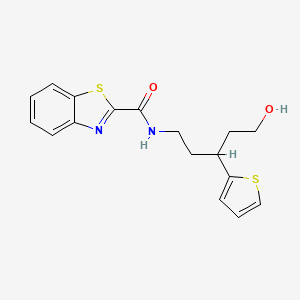 N-(5-hydroxy-3-(thiophen-2-yl)pentyl)benzo[d]thiazole-2-carboxamide