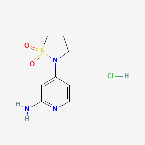 2-(2-Aminopyridin-4-yl)-1lambda6,2-thiazolidine-1,1-dione hydrochloride