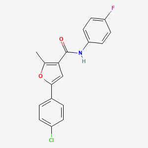 5-(4-chlorophenyl)-N-(4-fluorophenyl)-2-methylfuran-3-carboxamide
