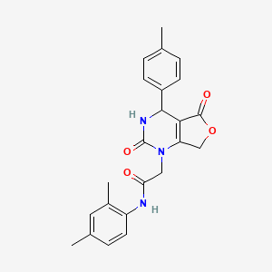 molecular formula C23H23N3O4 B2870330 N-(2,4-dimethylphenyl)-2-[4-(4-methylphenyl)-2,5-dioxo-1H,2H,3H,4H,5H,7H-furo[3,4-d]pyrimidin-1-yl]acetamide CAS No. 1251623-94-5