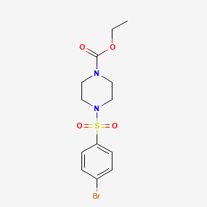 molecular formula C13H17BrN2O4S B2870334 Ethyl 4-(4-bromobenzenesulfonyl)piperazine-1-carboxylate CAS No. 349404-87-1