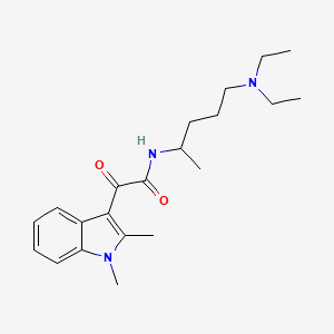 molecular formula C21H31N3O2 B2870340 N-(5-(diethylamino)pentan-2-yl)-2-(1,2-dimethyl-1H-indol-3-yl)-2-oxoacetamide CAS No. 862814-61-7