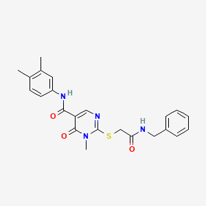 2-((2-(benzylamino)-2-oxoethyl)thio)-N-(3,4-dimethylphenyl)-1-methyl-6-oxo-1,6-dihydropyrimidine-5-carboxamide