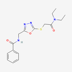 N-[[5-[2-(diethylamino)-2-oxoethyl]sulfanyl-1,3,4-oxadiazol-2-yl]methyl]benzamide