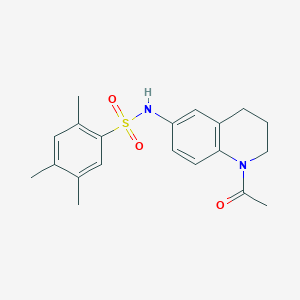 molecular formula C20H24N2O3S B2870394 N-(1-acetyl-1,2,3,4-tetrahydroquinolin-6-yl)-2,4,5-trimethylbenzene-1-sulfonamide CAS No. 946318-78-1