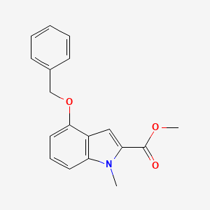 molecular formula C18H17NO3 B2870399 methyl 4-(benzyloxy)-1-methyl-1H-indole-2-carboxylate CAS No. 167479-10-9