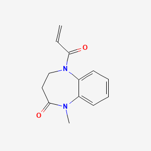 1-Methyl-5-prop-2-enoyl-3,4-dihydro-1,5-benzodiazepin-2-one