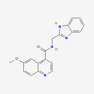 N-[(1H-1,3-benzodiazol-2-yl)methyl]-6-methoxyquinoline-4-carboxamide