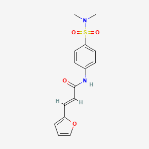 molecular formula C15H16N2O4S B2870454 (E)-N-(4-(N,N-dimethylsulfamoyl)phenyl)-3-(furan-2-yl)acrylamide CAS No. 650584-97-7