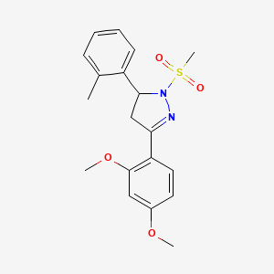 3-(2,4-dimethoxyphenyl)-1-(methylsulfonyl)-5-(o-tolyl)-4,5-dihydro-1H-pyrazole