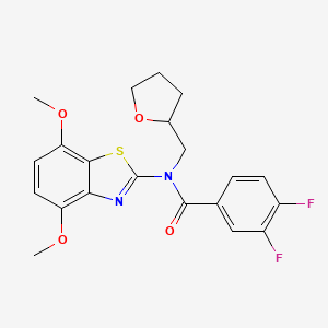 N-(4,7-dimethoxybenzo[d]thiazol-2-yl)-3,4-difluoro-N-((tetrahydrofuran-2-yl)methyl)benzamide