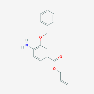 molecular formula C17H17NO3 B2870461 Prop-2-enyl 4-amino-3-phenylmethoxybenzoate CAS No. 2580206-74-0