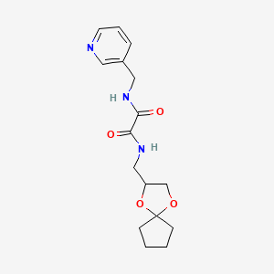 N1-(1,4-dioxaspiro[4.4]nonan-2-ylmethyl)-N2-(pyridin-3-ylmethyl)oxalamide