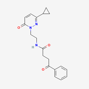 molecular formula C19H21N3O3 B2870519 N-[2-(3-cyclopropyl-6-oxo-1,6-dihydropyridazin-1-yl)ethyl]-4-oxo-4-phenylbutanamide CAS No. 2097860-99-4