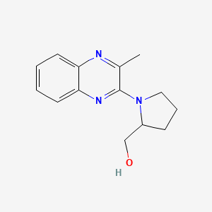 molecular formula C14H17N3O B2870532 [1-(3-Methylquinoxalin-2-yl)pyrrolidin-2-yl]methanol CAS No. 1459279-04-9