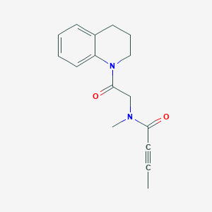 molecular formula C16H18N2O2 B2870586 N-[2-(3,4-Dihydro-2H-quinolin-1-yl)-2-oxoethyl]-N-methylbut-2-ynamide CAS No. 2411244-02-3