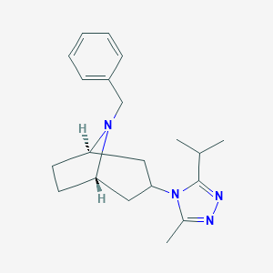 molecular formula C20H28N4 B028706 (1R,3s,5S)-8-Benzyl-3-(3-isopropyl-5-methyl-4H-1,2,4-triazol-4-yl)-8-azabicyclo[3.2.1]octane CAS No. 423165-13-3