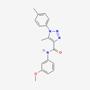 molecular formula C18H18N4O2 B2870668 N-(3-methoxyphenyl)-5-methyl-1-(4-methylphenyl)-1H-1,2,3-triazole-4-carboxamide CAS No. 871323-14-7