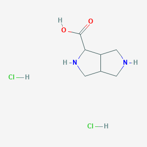 molecular formula C7H14Cl2N2O2 B2870743 octahydropyrrolo[3,4-c]pyrrole-1-carboxylicaciddihydrochloride CAS No. 2503202-30-8
