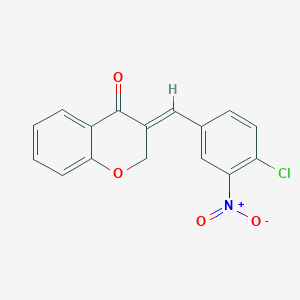 molecular formula C16H10ClNO4 B2870744 (3E)-3-[(4-chloro-3-nitrophenyl)methylidene]-3,4-dihydro-2H-1-benzopyran-4-one CAS No. 790683-49-7