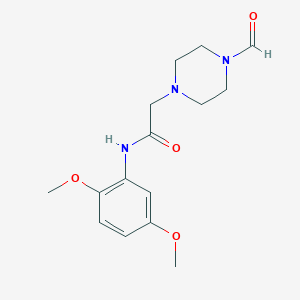 molecular formula C15H21N3O4 B2870749 N-(2,5-dimethoxyphenyl)-2-(4-formylpiperazin-1-yl)acetamide CAS No. 1023495-38-6