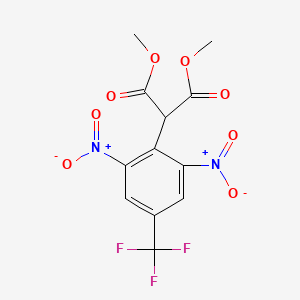 molecular formula C12H9F3N2O8 B2870774 Dimethyl 2-[2,6-dinitro-4-(trifluoromethyl)phenyl]malonate CAS No. 865658-18-0