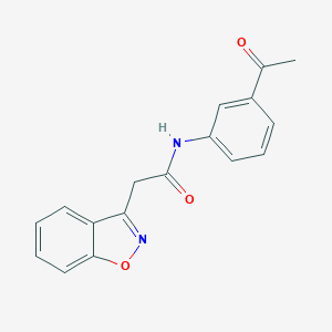 molecular formula C17H14N2O3 B287081 N-(3-acetylphenyl)-2-(1,2-benzoxazol-3-yl)acetamide 