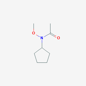 molecular formula C8H15NO2 B2870834 N-Cyclopentyl-N-methoxyacetamide CAS No. 1860905-86-7