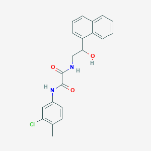 molecular formula C21H19ClN2O3 B2870839 N'-(3-chloro-4-methylphenyl)-N-[2-hydroxy-2-(naphthalen-1-yl)ethyl]ethanediamide CAS No. 1351654-19-7