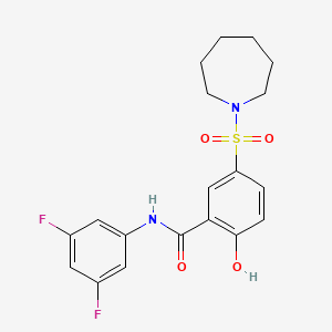 5-(azepan-1-ylsulfonyl)-N-(3,5-difluorophenyl)-2-hydroxybenzamide