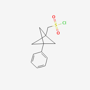 (3-Phenyl-1-bicyclo[1.1.1]pentanyl)methanesulfonyl chloride