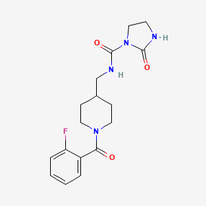 N-((1-(2-fluorobenzoyl)piperidin-4-yl)methyl)-2-oxoimidazolidine-1-carboxamide