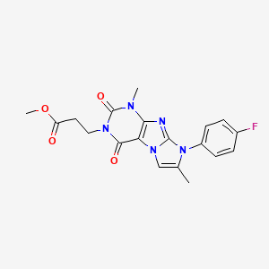 Methyl 3-[6-(4-fluorophenyl)-4,7-dimethyl-1,3-dioxopurino[7,8-a]imidazol-2-yl]propanoate
